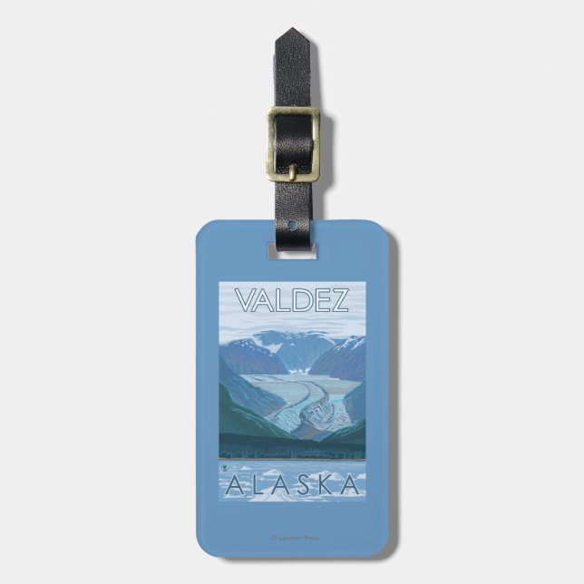 Glacier Scene - Valdez, Alaska Luggage Tag (Front Vertical)