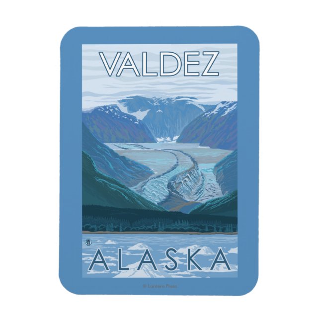Glacier Scene - Valdez, Alaska Magnet (Vertical)