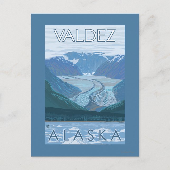 Glacier Scene - Valdez, Alaska Postcard (Front)