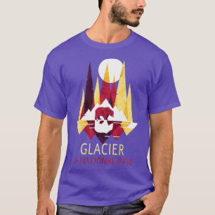 Glacier US National Park Backpacking Camping Hikin T-Shirt
