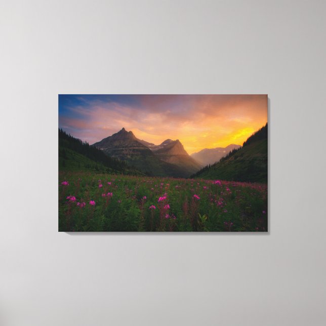 Glacier Wildflowers Canvas Print (Front)