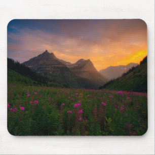 Glacier Wildflowers Mouse Mat