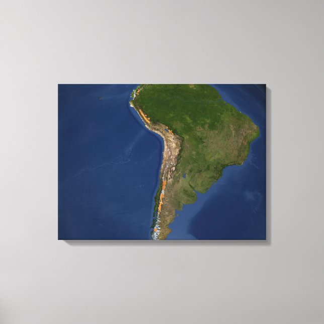 Glaciers in regions of South America Canvas Print (Front)