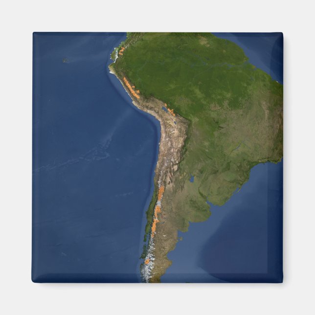 Glaciers in regions of South America Magnet (Front)