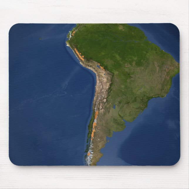 Glaciers in regions of South America Mouse Mat (Front)