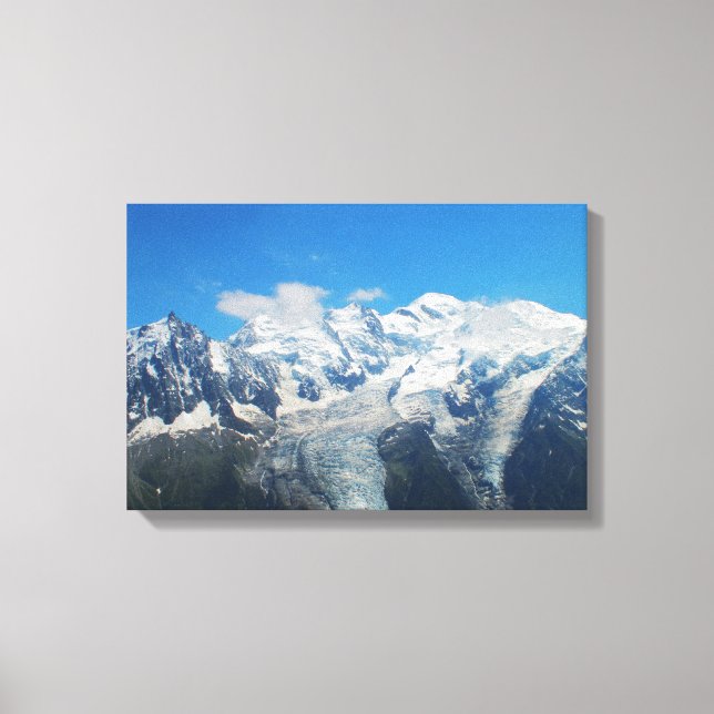 Glaciers on Mont Blanc Canvas Print (Front)