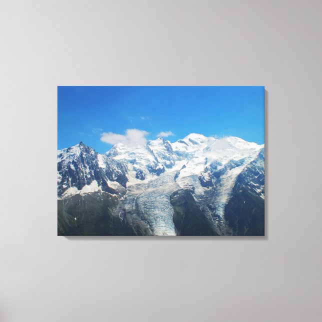 Glaciers on Mont Blanc Canvas Print (Front)