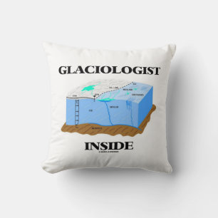 Glaciologist Inside Glacier Earth Science Cushion