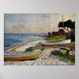 Glackens' Beach Scene Poster