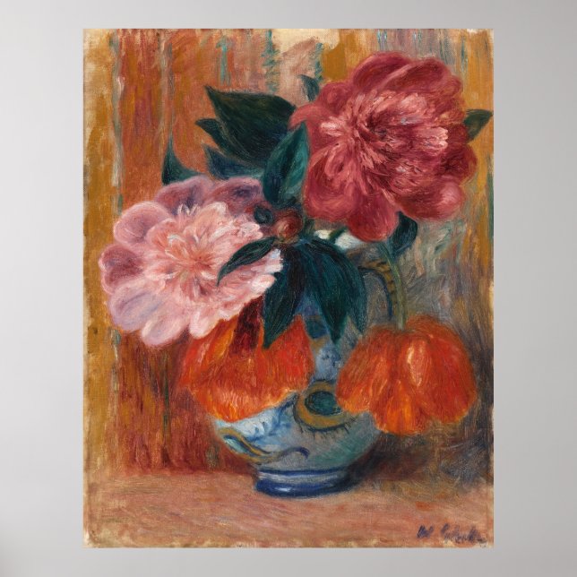 Glackens' Tulips and Peonies in Pitche Poster (Front)