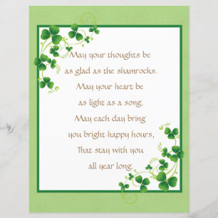 Glad As Shamrocks Irish Blessing Scrapbook