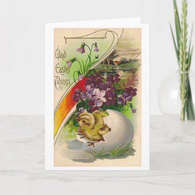 Glad Easter Tidings! Victorian Easter Card (Front)