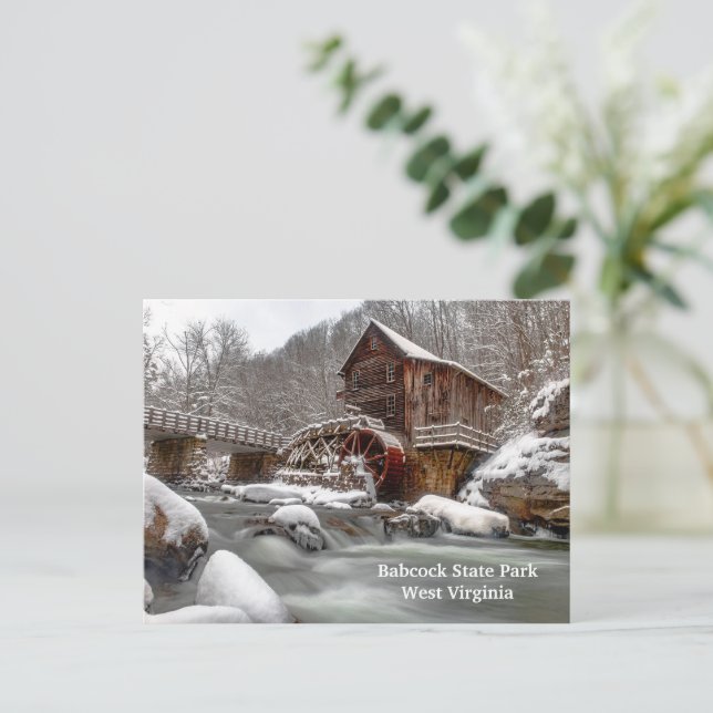 Glade Creek Grist Mill at Babcock State Park  Postcard (Standing Front)