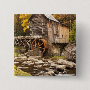 Glade Creek Grist Mill, Babcock State Park, 15 Cm Square Badge