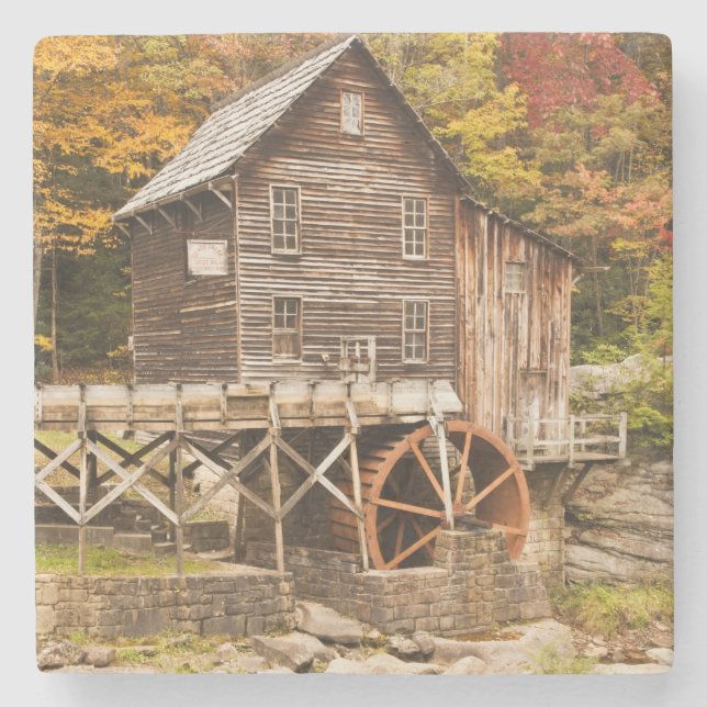 Glade Creek Grist Mill, Babcock State Park, 2 Stone Coaster (Front)
