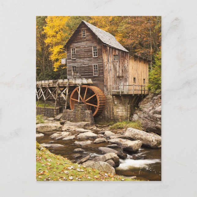 Glade Creek Grist Mill, Babcock State Park, Postcard (Front)