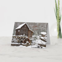 Glade Creek Grist Mill in Winter
