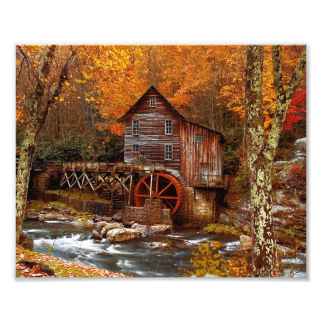 Glade Creek Grist Mill Photo Print (Front)