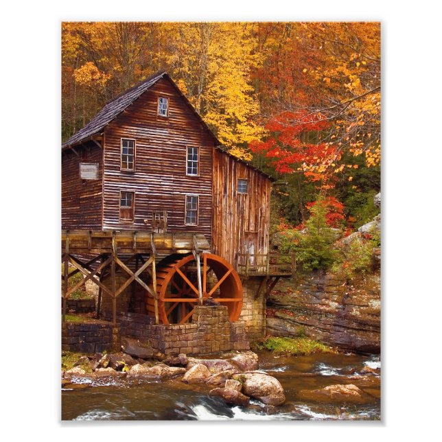 Glade Creek Grist Mill Photo Print (Front)