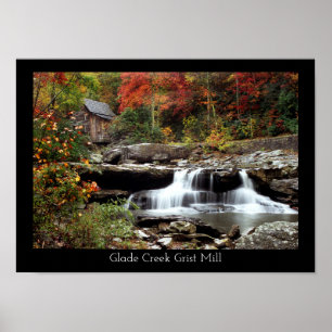 Glade Creek Grist Mill Poster