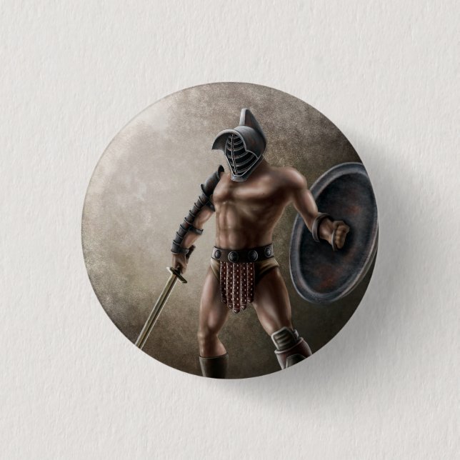 Gladiator 3 Cm Round Badge (Front)