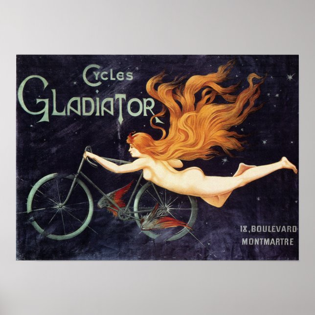 GLADIATOR Cycles Vintage French Poster Art Nouveau (Front)