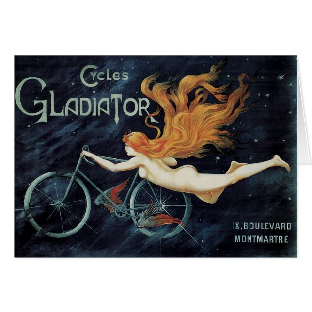 Gladiator Cycles, Vintage Victorian Art Nouveau (Front Horizontal)