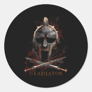 Gladiator Helmet Classic Round Sticker