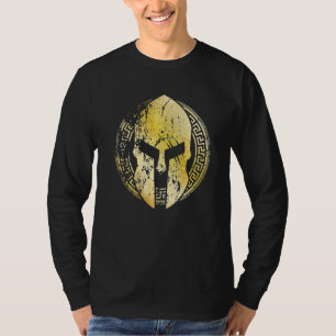 Gladiator Helmet Symbol Spartan Gold Sparta Mythol T-Shirt