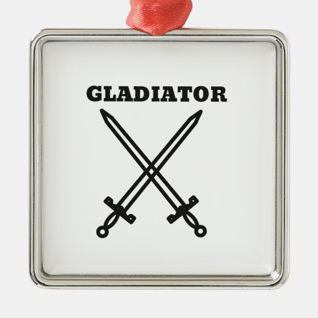 Gladiator Metal Tree Decoration (Front)