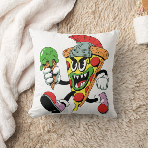 Gladiator Pizza Slice Italian Brainrot Cushion