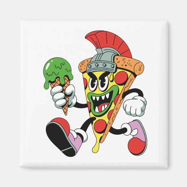 Gladiator Pizza Slice Italian Brainrot Magnet (Front)