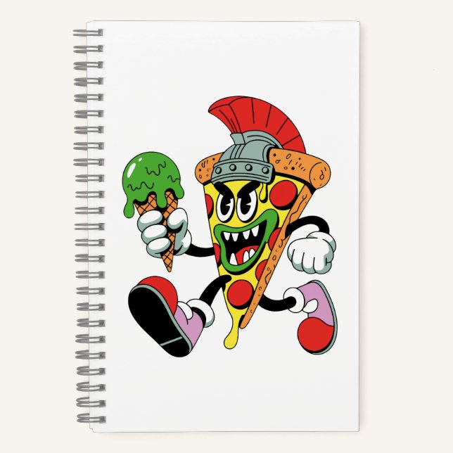 Gladiator Pizza Slice Italian Brainrot Notebook (Front)