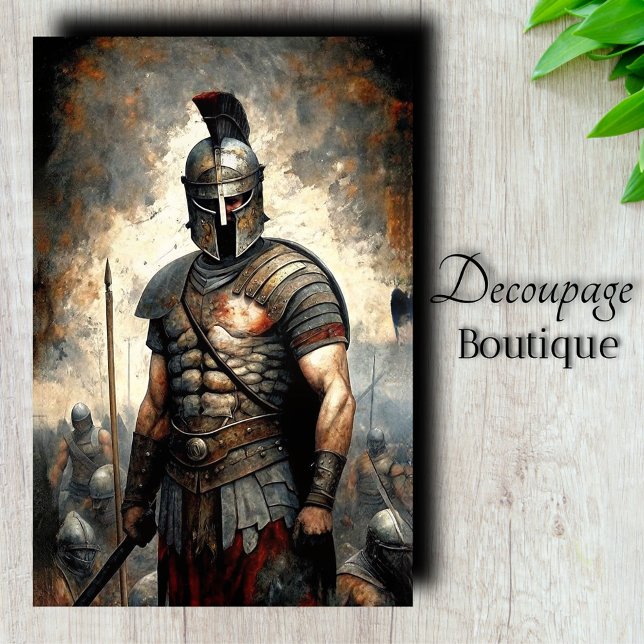 Gladiator Warrior Decoupage Tissue Paper (Gladiator Warrior Decoupage Tissue Paper)