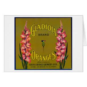 Gladiola Brand Citrus Crate Label
