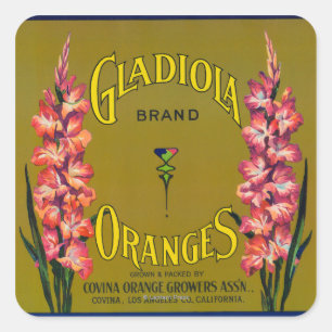 Gladiola Brand Citrus Crate Label