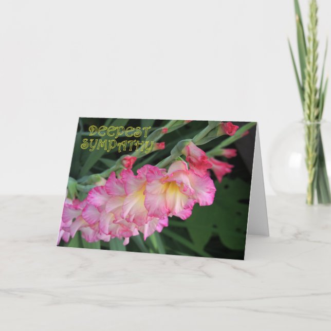 Gladiola Sympathy 2 Card (Front)