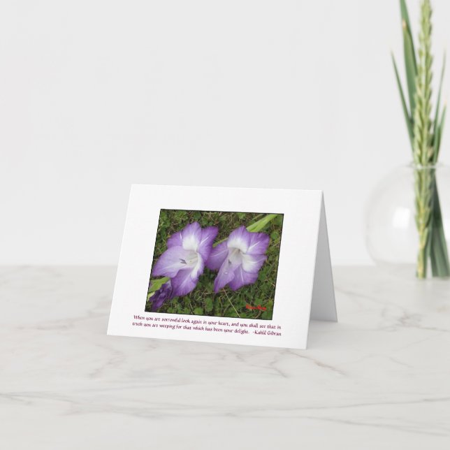 Gladioli Card (Front)