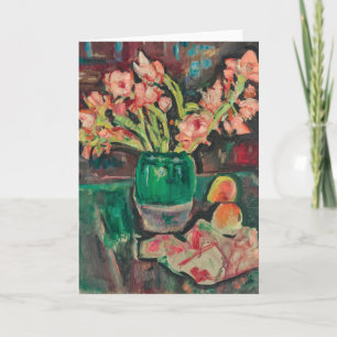 Gladioli in a Green Vase   George Leslie Hunter Card