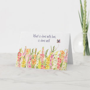 Gladiolus Border Thank You Card