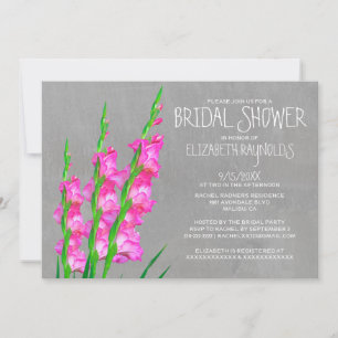 Gladiolus Bridal Shower Invitations