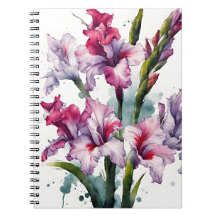 Gladiolus - Watercolor flowers Notebook