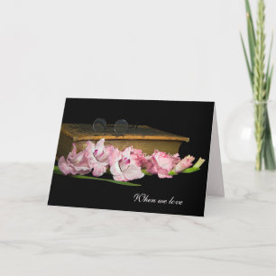 Gladiolus with Vintage Bible Sympathy Card
