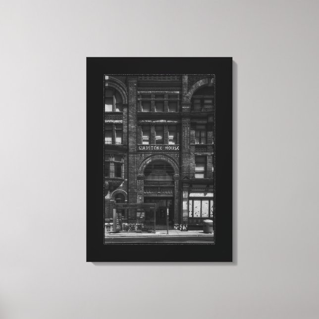 Gladstone Hotel No 3 with Border Canvas Print (Front)