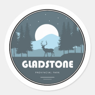 Gladstone Provincial Park Deer Classic Round Sticker