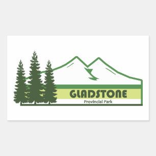 Gladstone Provincial Park Green Stripes Rectangular Sticker