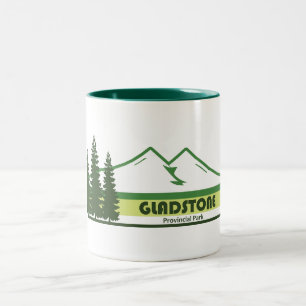 Gladstone Provincial Park Green Stripes Two-Tone Coffee Mug