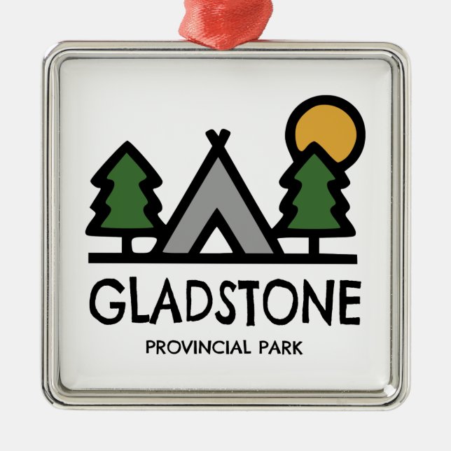 Gladstone Provincial Park Metal Tree Decoration (Front)
