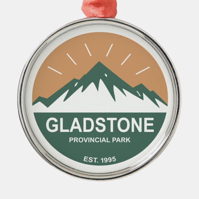 Gladstone Provincial Park Metal Tree Decoration (Front)