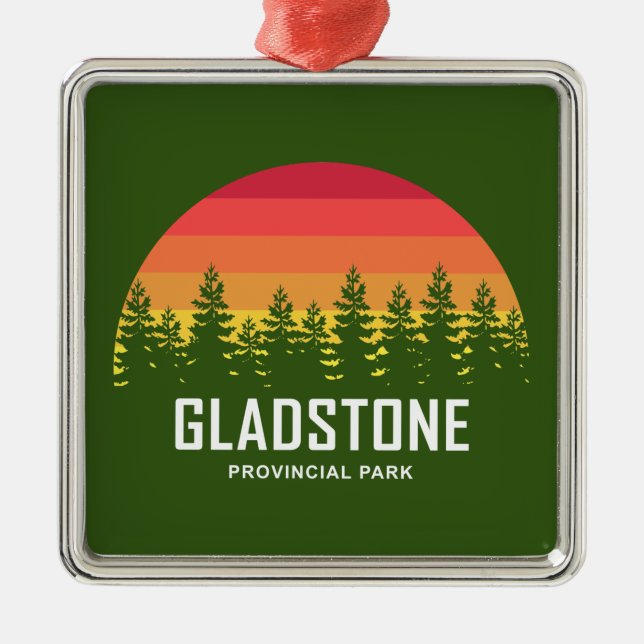 Gladstone Provincial Park Metal Tree Decoration (Front)